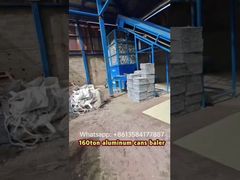 Máquina enfardadeira enfardadeira de latas de alumínio de 160 toneladas